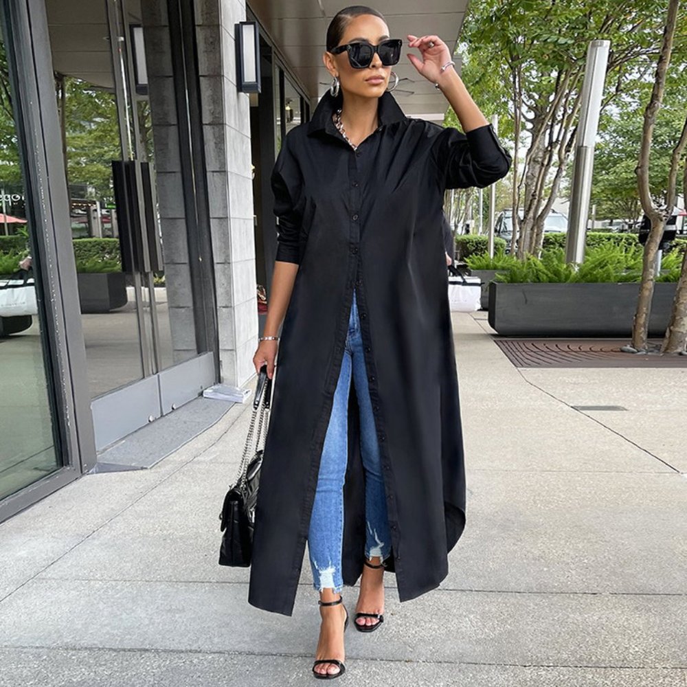 Passion Chic Button Down Classic Shirt Dress - Picture 6 of 11